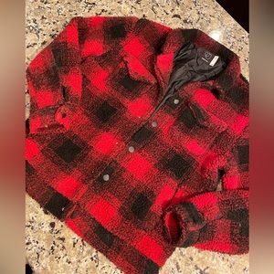 Sherpa Teddy Buffalo Check Jacket